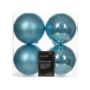 Sugar Blue Baubles Shiny/Matte Set of 4